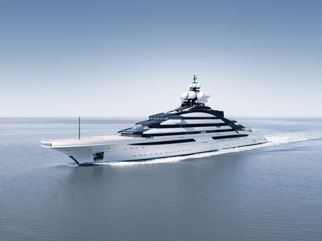 The 141.60-metres long motor yacht Nord.