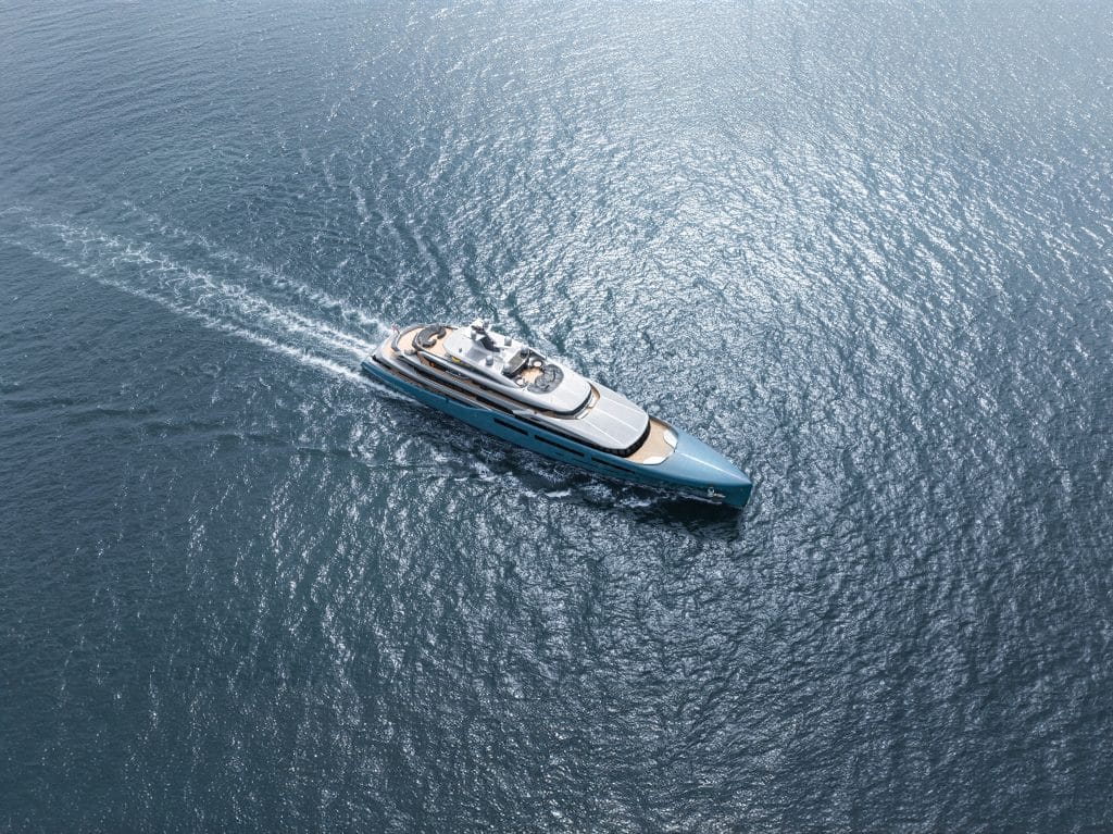 The 98.40-metres long motor yacht Aviva.