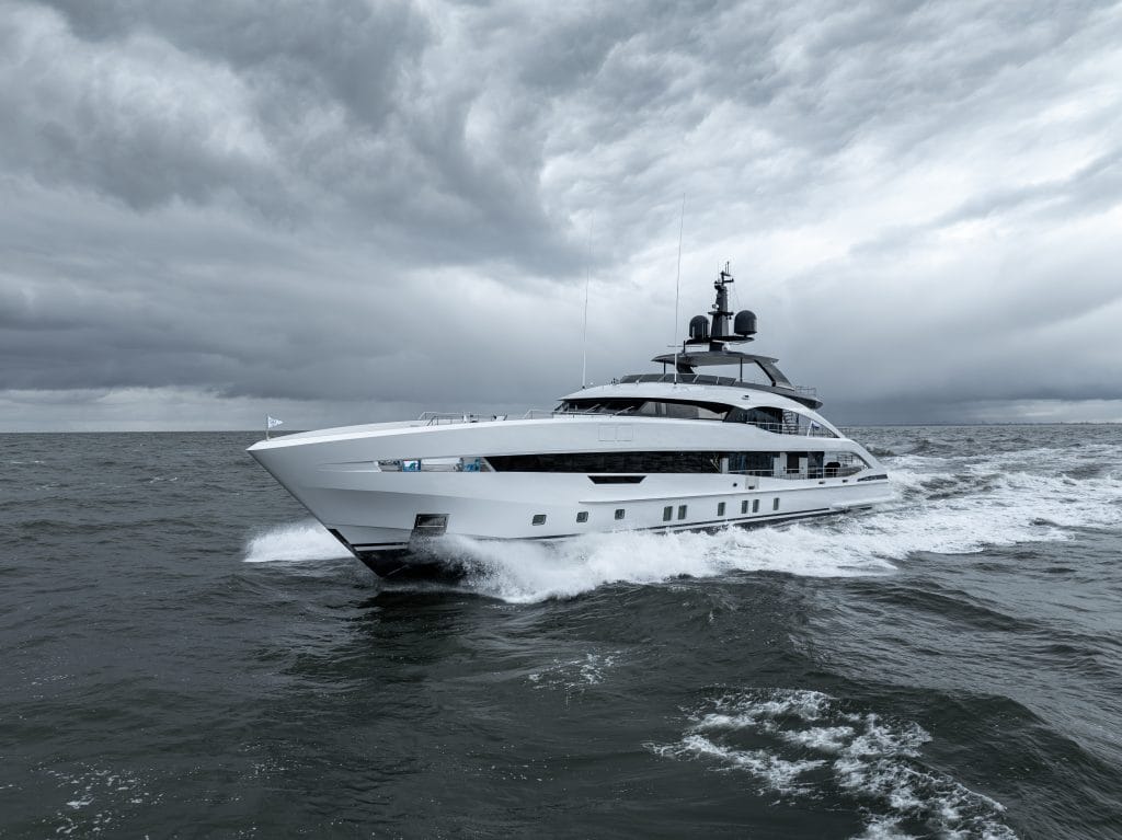 The 49.98-metres long motor yacht ALP.