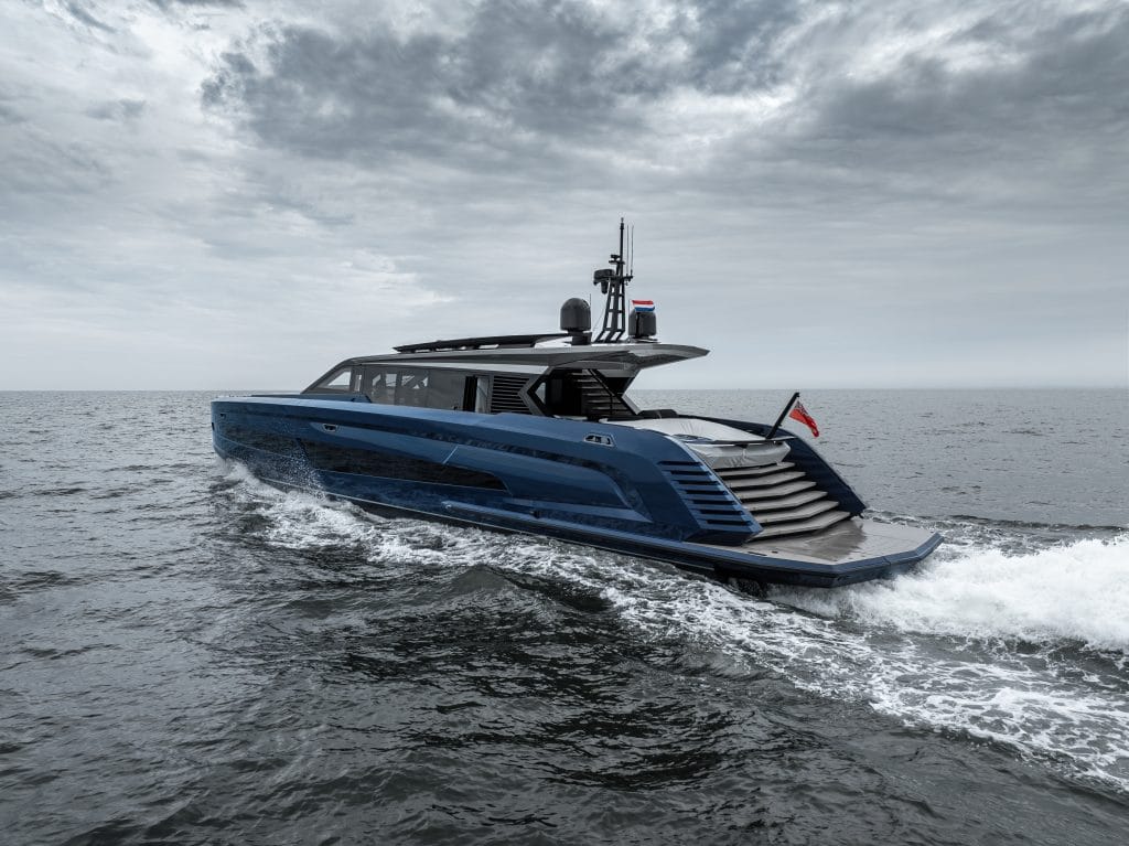 The 35.00-metres long motor yacht Manu.