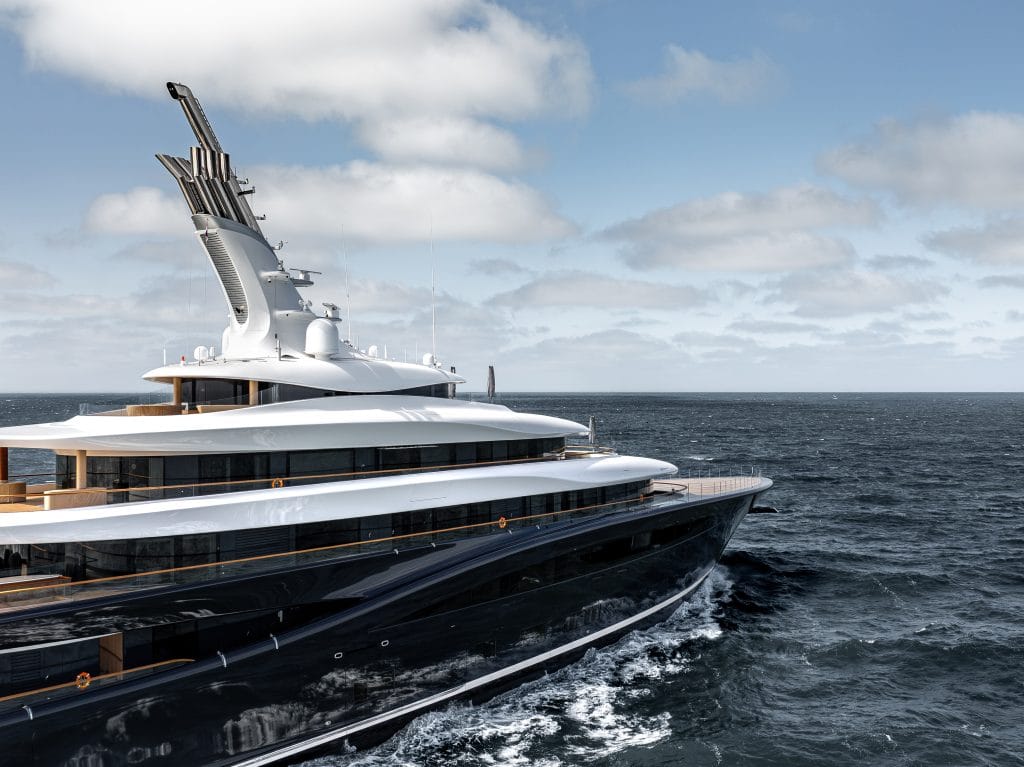 The 118.80-metres long motor yacht Breakthrough.